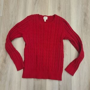 St. John's Bay Vibrant Red Crew Neck Sweater